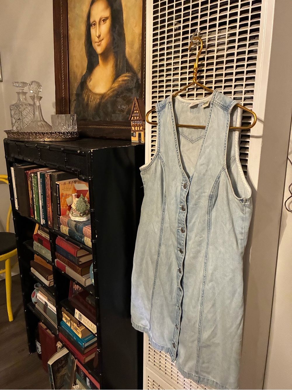 Levi's Light Blue Denim Sleeveless Button-Front Dress